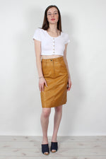 Peanut Leather Skirt S