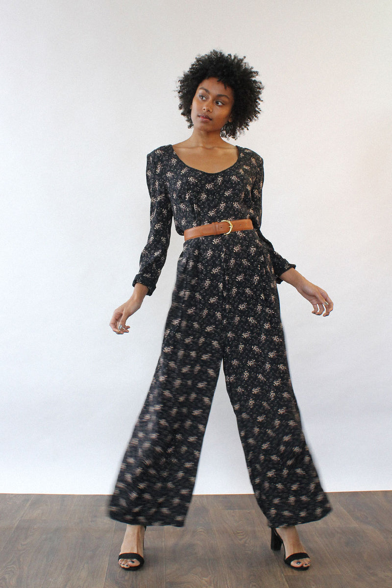 Moody Floral Palazzo Jumpsuit M/L