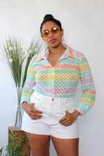 Marty Candy Knit Buttondown M
