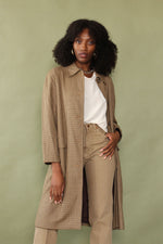 Tonal Wool Houndstooth Overcoat S/M