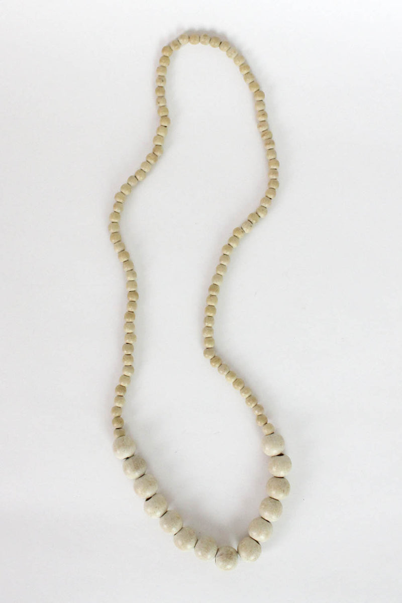 white wood necklace