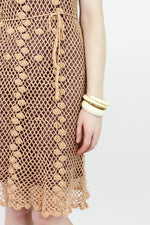 vinatge crochet dress detail