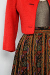 Tapestry Corduroy Pleat Skirt M