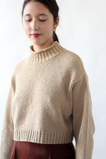Camel Crop Sweater XS-M