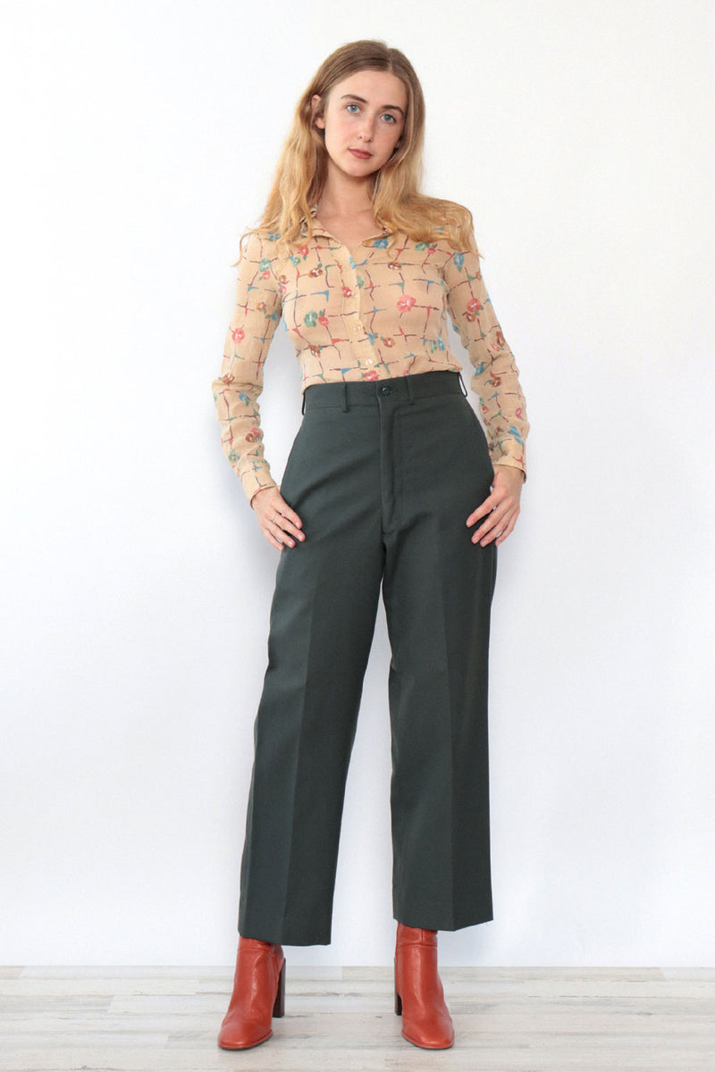 Gamin Flower Grid Blouse XS/S