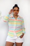 Marty Candy Knit Buttondown M