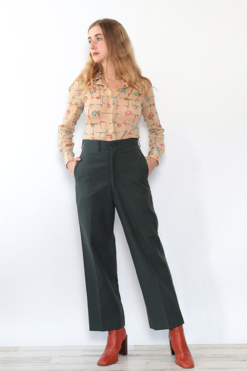 Flat Front Workwear Pants M