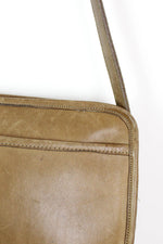 Cafe Leather Big Crossbody Bag w/ Pockets