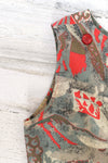 Wrapped Batik Crop Top S/M