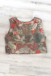 Wrapped Batik Crop Top S/M