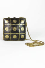 Wooden Box Brass Coin Purse