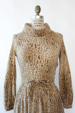 Soft Animal Print Knit Dress S/M