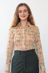 Gamin Flower Grid Blouse XS/S