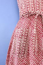 Indian Block Print Halter Wrap Dress M