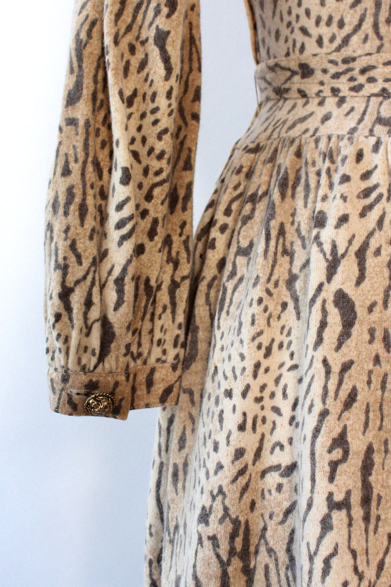 Soft Animal Print Knit Dress S/M