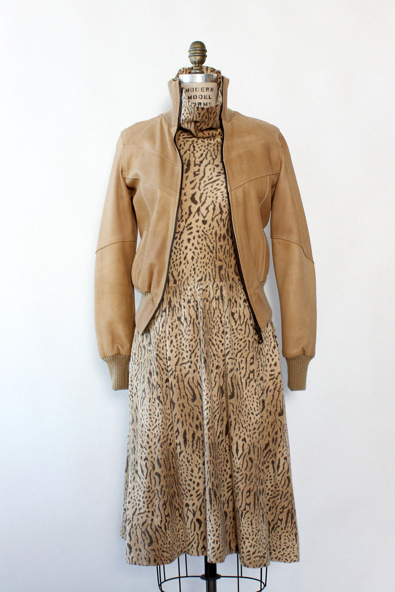 Soft Animal Print Knit Dress S/M