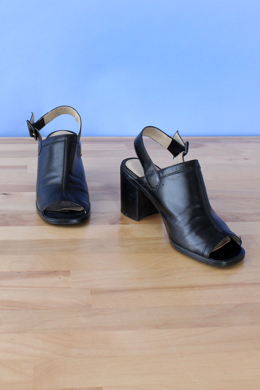 Chunky Leather Mules 7-7.5