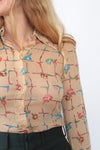 Gamin Flower Grid Blouse XS/S