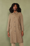 Tonal Wool Houndstooth Overcoat S/M