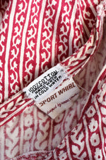 Indian Block Print Halter Wrap Dress M