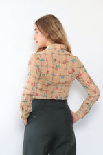 Gamin Flower Grid Blouse XS/S