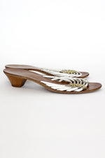 Golo Metallic Strappy Sandals 8