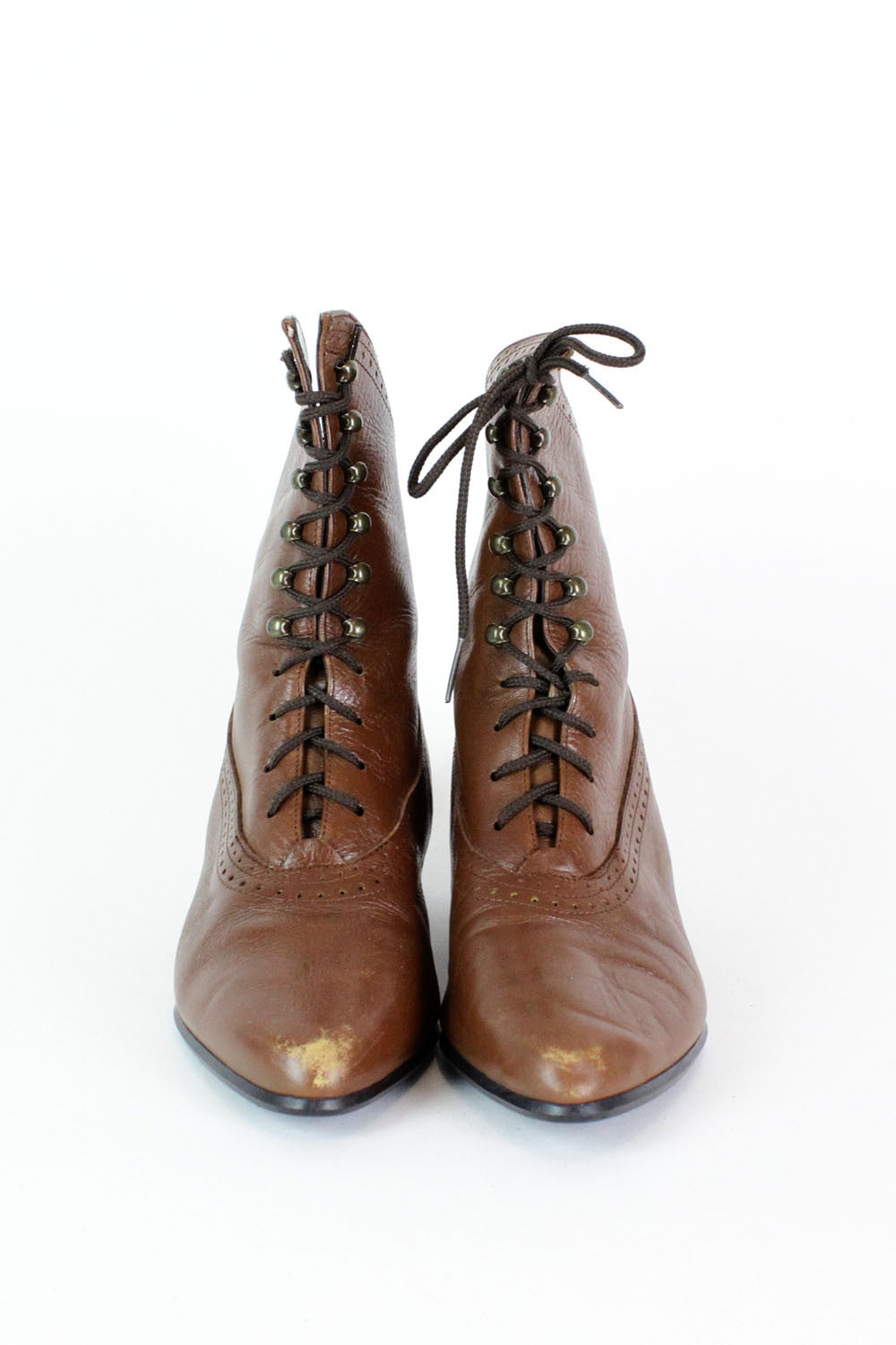 Sepia Lace-Up Granny Boots 7