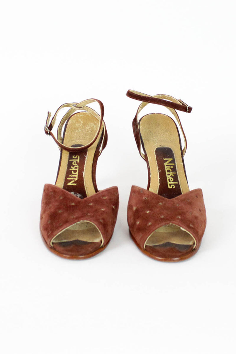 Rust hotsell suede heels