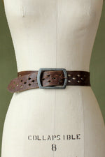 Diamond Cut Leather Belt