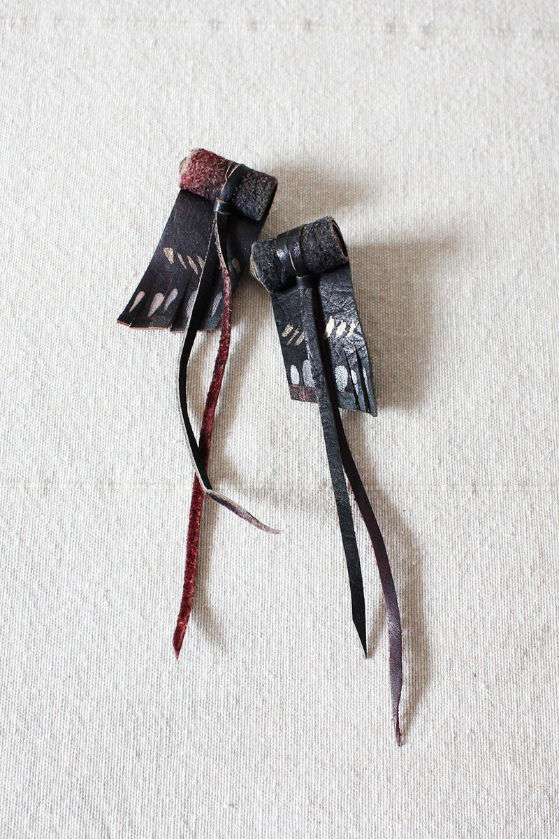 Leather Fringe Earrings