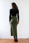 Olive Merino Sweater Skirt S/M