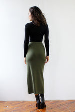Olive Merino Sweater Skirt S/M