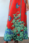 Bamboo Print Maxi Dress L