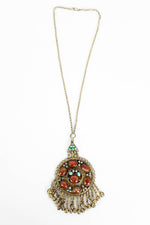 70s Carnelian Kuchi Pendant Necklace