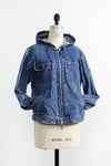 Hood & Zip Denim Jacket M