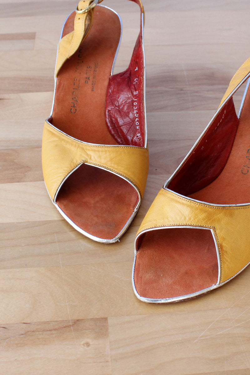 Charles Jourdan Saffron Heels 6-6.5