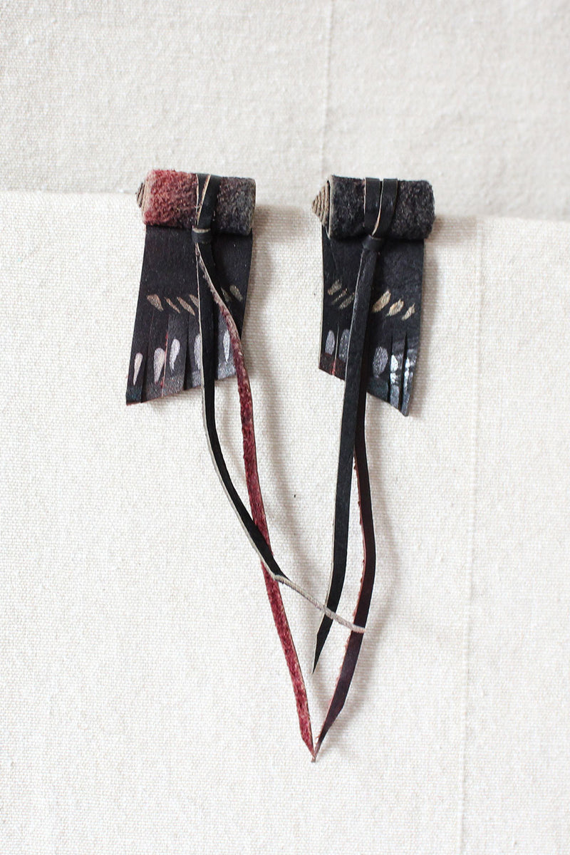 Leather Fringe Earrings