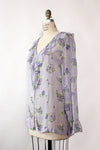 Lilac Chiffon Ruffle Top M/L