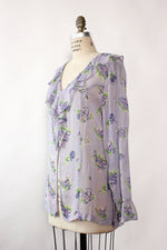 Lilac Chiffon Ruffle Top M/L