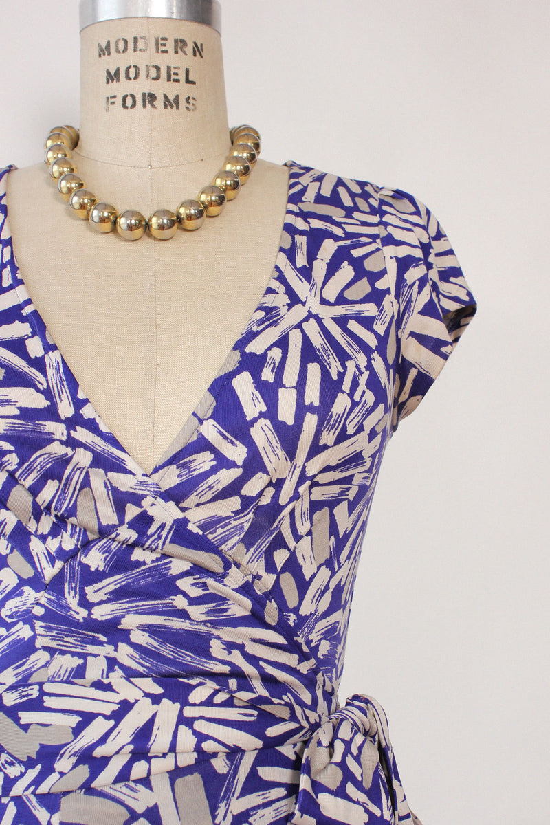 DVF Paintstroke Silk Wrap Dress S/M
