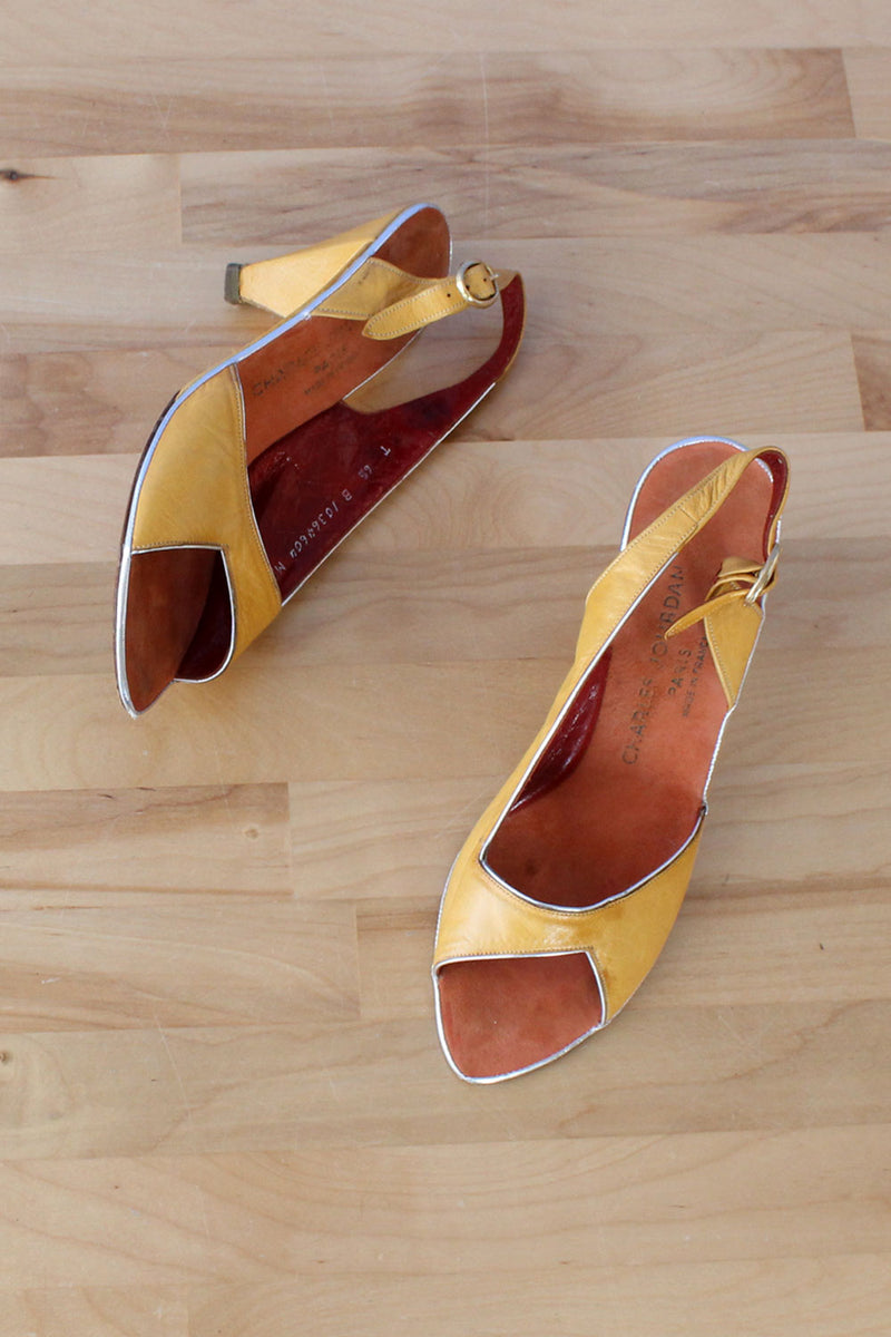 Charles Jourdan Saffron Heels 6-6.5