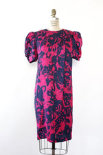 Flora Kung Fuchsia Silk Puff Dress S