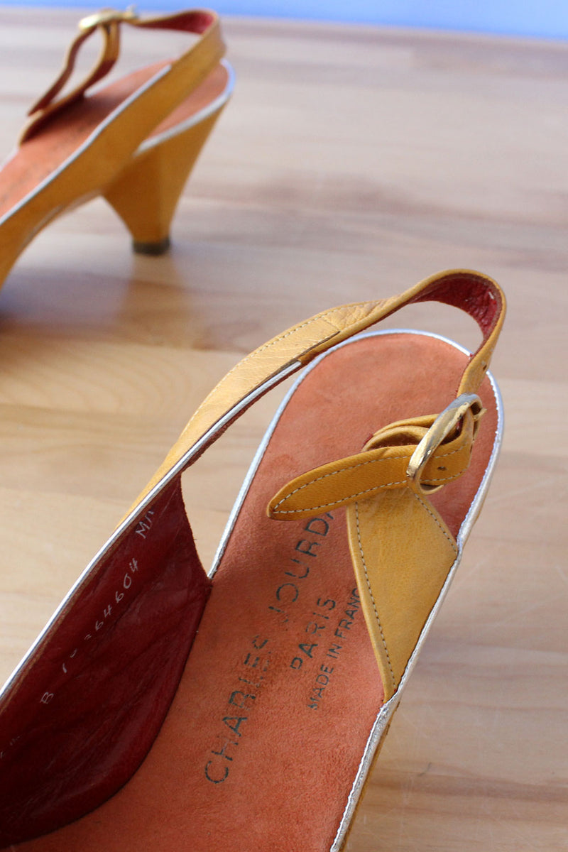 Charles Jourdan Saffron Heels 6-6.5