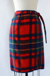 Lauren Plaid Wrap Skirt XS/S