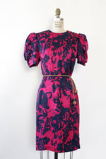 Flora Kung Fuchsia Silk Puff Dress S