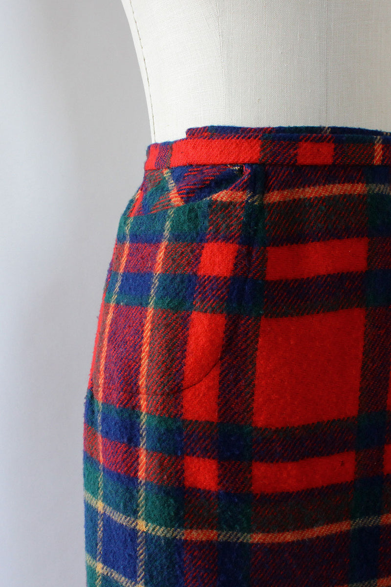 Lauren Plaid Wrap Skirt XS/S