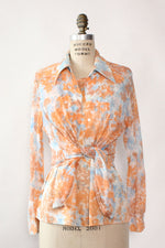 Peachy Abstract Nature Print Twinset L