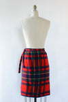 Lauren Plaid Wrap Skirt XS/S