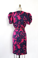 Flora Kung Fuchsia Silk Puff Dress S