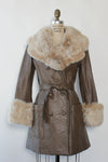 Mushroom Leather Penny Lane Coat S/M